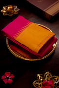 Rani Pink with Mustard Gold Border