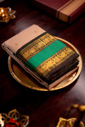 Ivory with Emerald Green Elephant Border