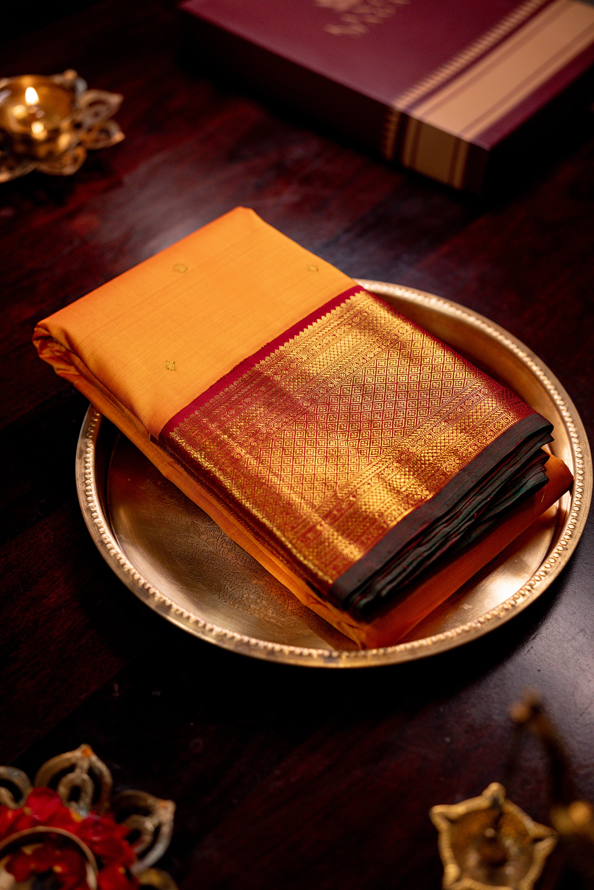 Honey Yellow with Gold zari