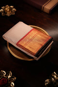 Ivory with Red zari